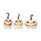 RC Home Decor; Set of 3 LED Lighted White Jack-O'-Lantern Pumpkins with Timers | Halloween Tabletop Décor; Category:Christmas Figurines; Image:2